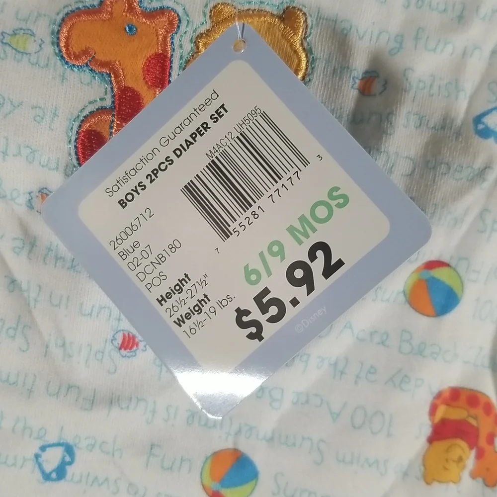 Two Disney (Mickey & Winnie) 2 piece sets for 6/9 months BRAND NEW